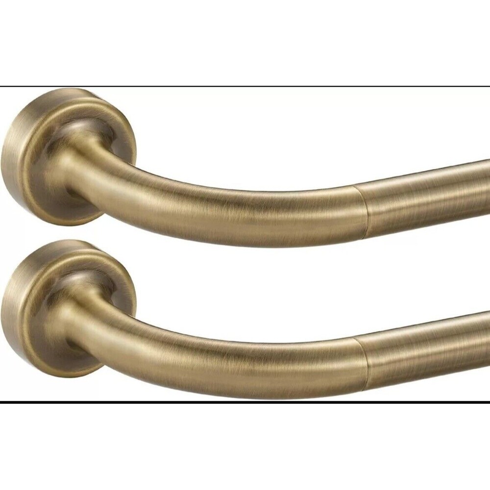 2 Pack Wrap Around Curtain Rod for Windows 28-120", Internal Splicing 1 Inch